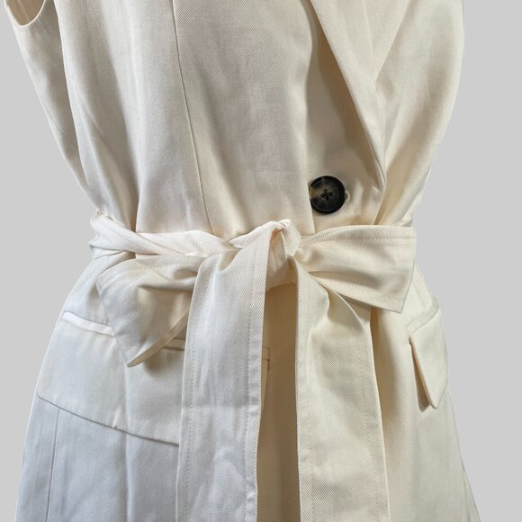 NEW Everlane The Sleeveless Blazer in Buttersmooth Womens 0 Canvas Vest - Picture 8 of 14